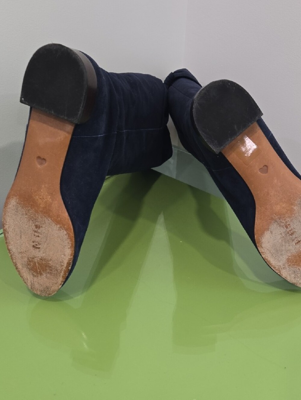 Missoni Women's Navy Suede Knee-High Boots - Picture 9 of 11